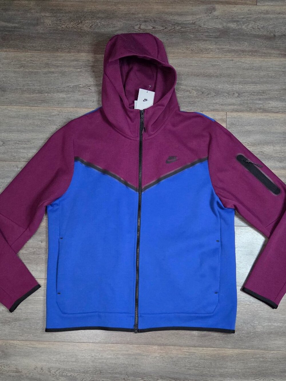 Nike Tech Fleece Full-Zip Hoodie Men's XL Blue/Purple CU4489-610